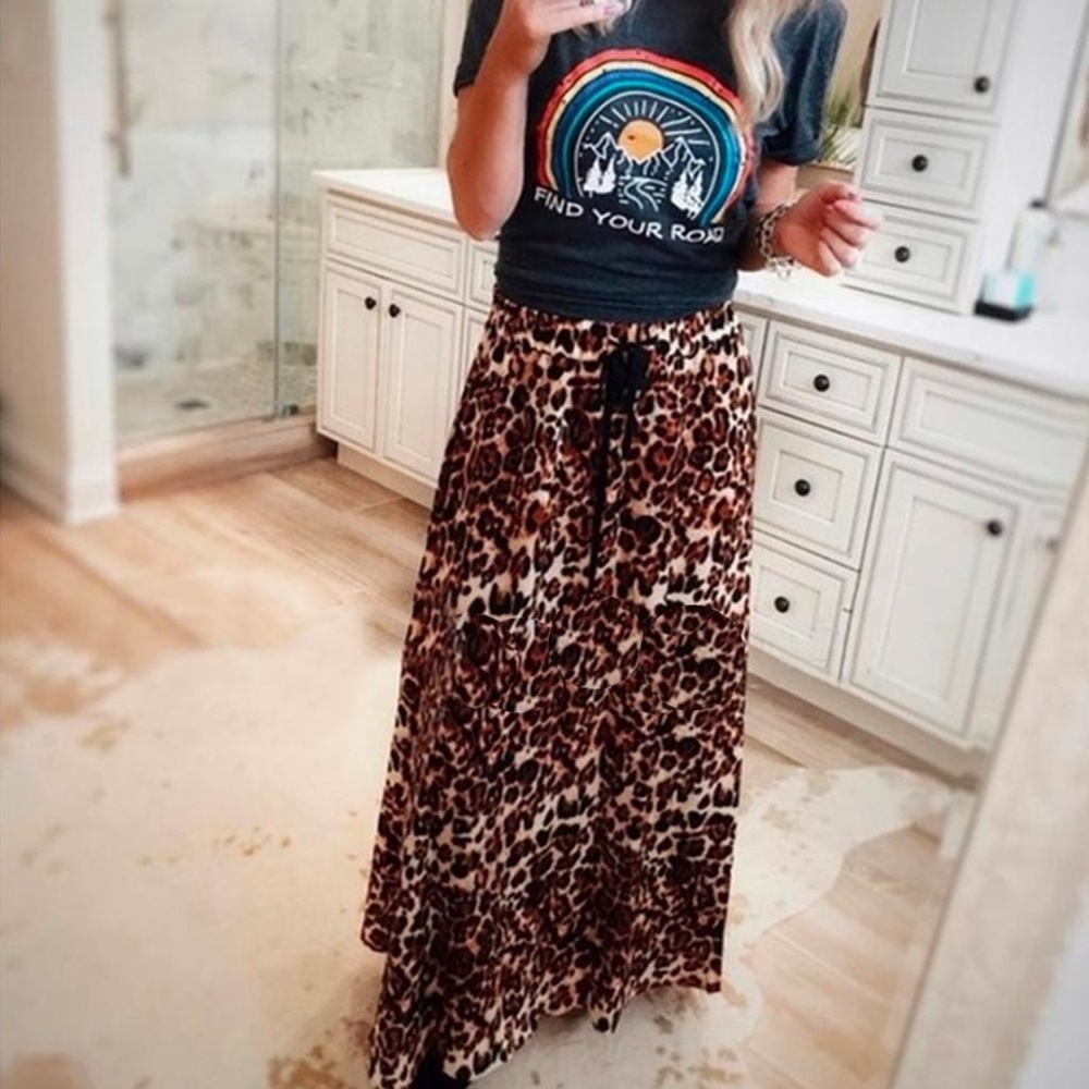 Long Maxi Skirt with Drawstring HOST PICK - Picture 2 of 5